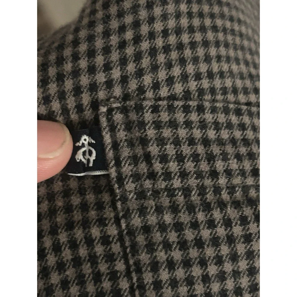 Brooks Brothers 346 Shirt Mens Large Soft‎ Flannel Check Pocket Lightweight 455